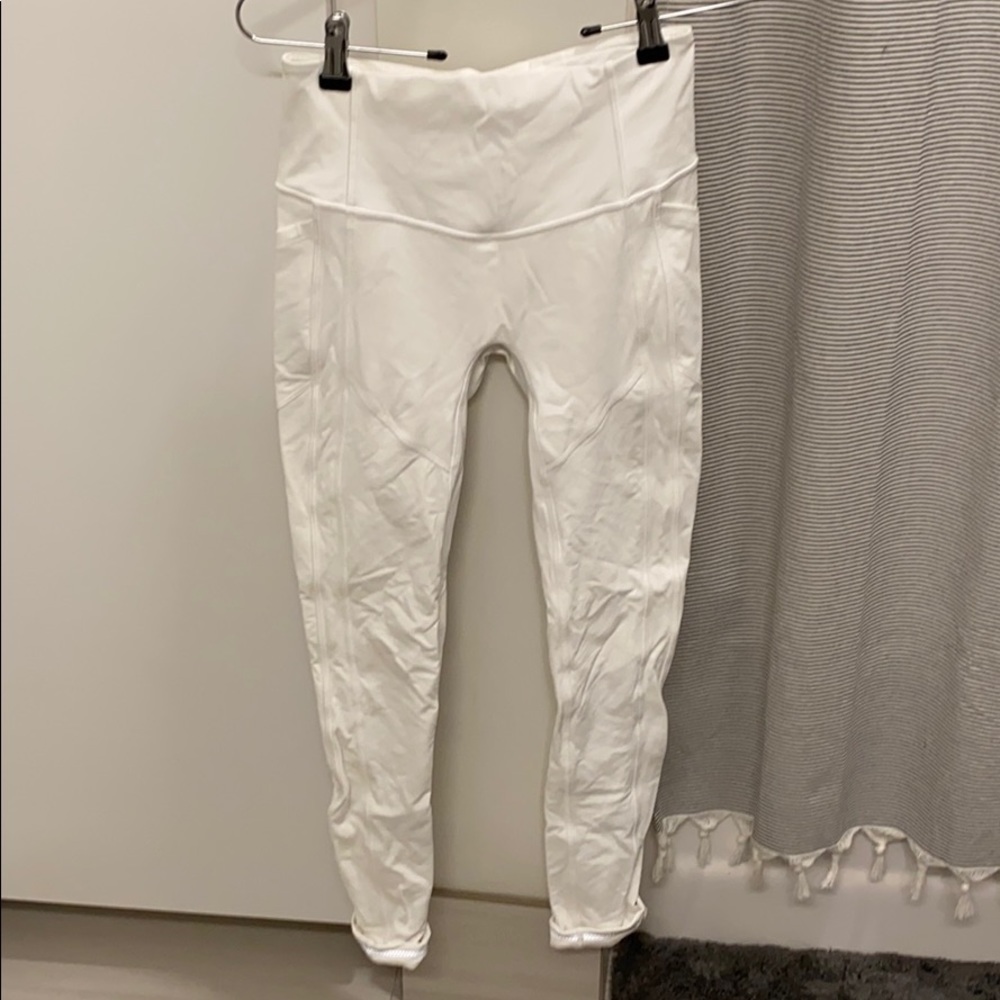 Lululemon white full length leggings (Lulu 6)